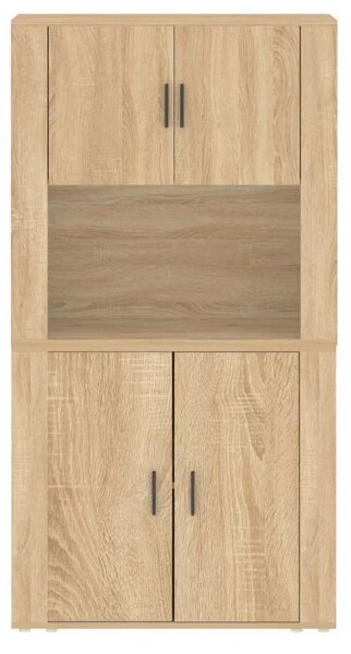 VIDAXL Sonoma Tölgy Fa Magasszekrény - 80x33x150cm