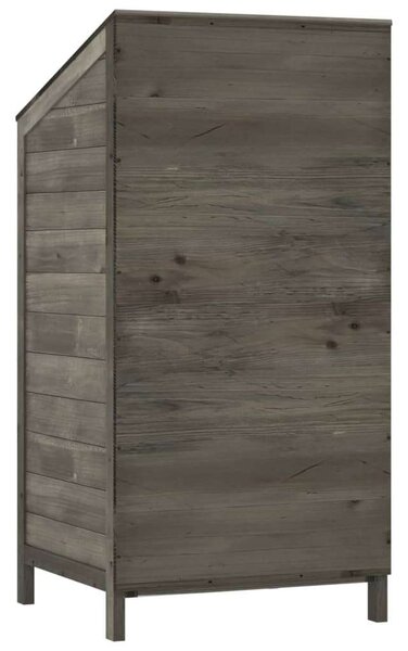 Antracitszürke tömör fenyőfa kerti fészer 55 x 52 x 112 cm