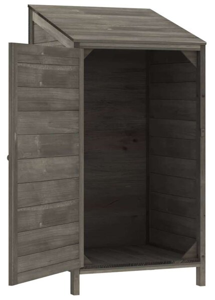Antracitszürke tömör fenyőfa kerti fészer 55 x 52 x 112 cm