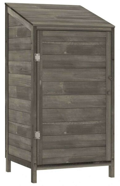 Antracitszürke tömör fenyőfa kerti fészer 55 x 52 x 112 cm