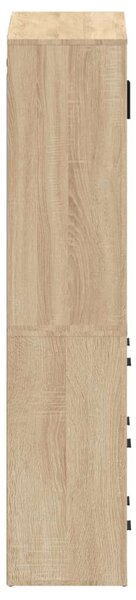 VIDAXL Sonoma Tölgy Fa Magasszekrény - 3 Fiók - 80x33x150cm