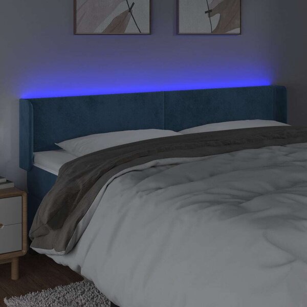 Bársony LED Fejtámla - Sötétkék - 163cm