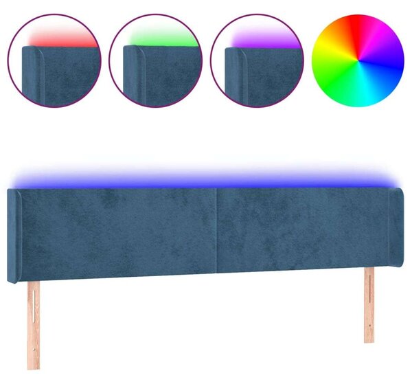 Bársony LED Fejtámla - Sötétkék - 163cm