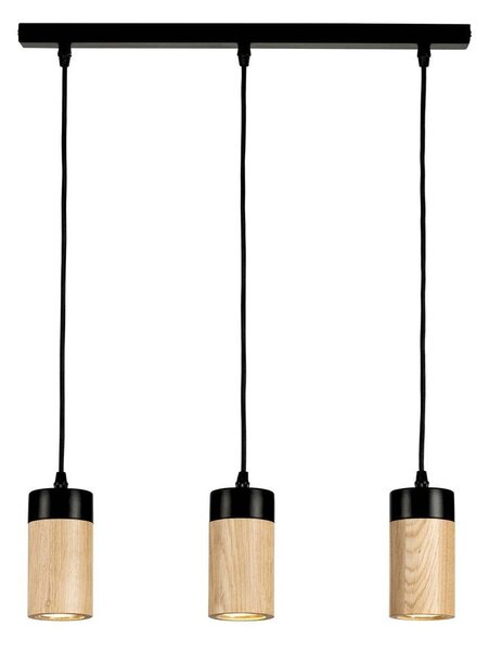 Envostar - Plain 3 Függőlámpa Black/Wood - Lampemesteren