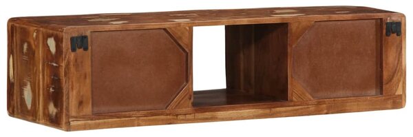 Tömör újrahasznosított falra szerelhető TV-szekrény 100x32x25cm