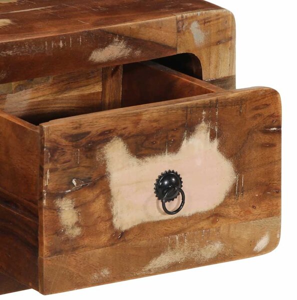 Tömör újrahasznosított falra szerelhető TV-szekrény 100x32x25cm