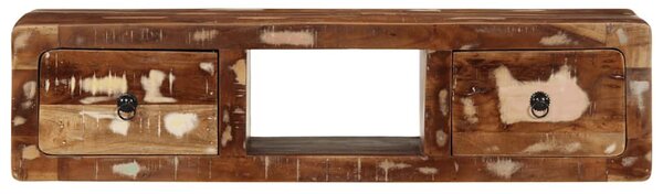 Tömör újrahasznosított falra szerelhető TV-szekrény 100x32x25cm