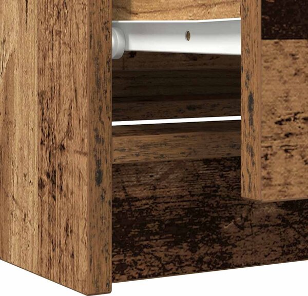 Antik fa színű szerelt fa TV-szekrény 100x35x54 cm