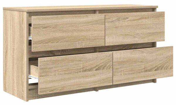 Sonoma tölgy színű szerelt fa TV-szekrény 100x35x54 cm