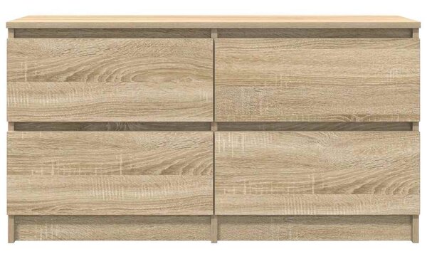 Sonoma tölgy színű szerelt fa TV-szekrény 100x35x54 cm