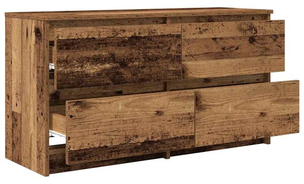 Antik fa színű szerelt fa TV-szekrény 100x35x54 cm