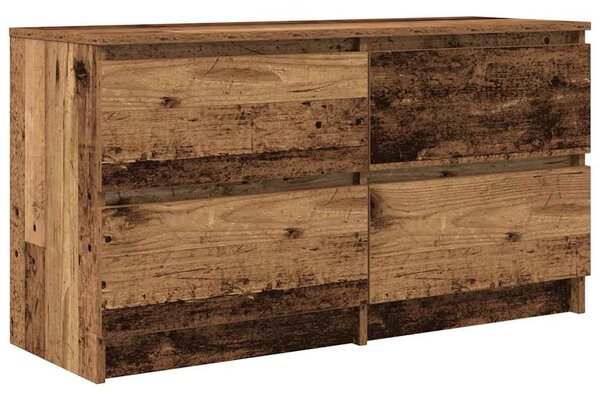 Antik fa színű szerelt fa TV-szekrény 100x35x54 cm