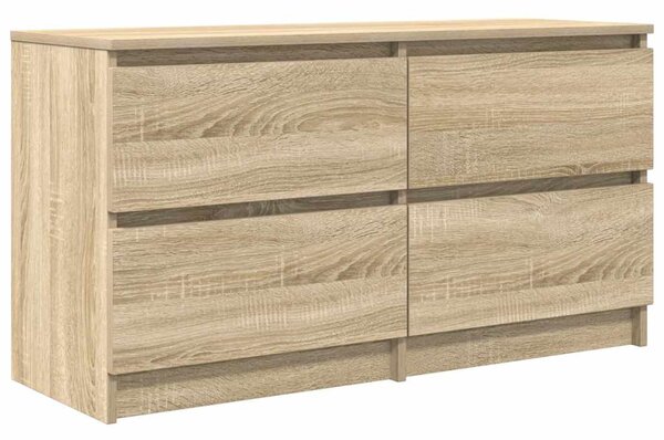 Sonoma tölgy színű szerelt fa TV-szekrény 100x35x54 cm