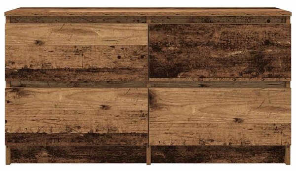 Antik fa színű szerelt fa TV-szekrény 100x35x54 cm