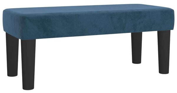 VidaXL sötétkék bársony rugós ágy matraccal 120 x 200 cm