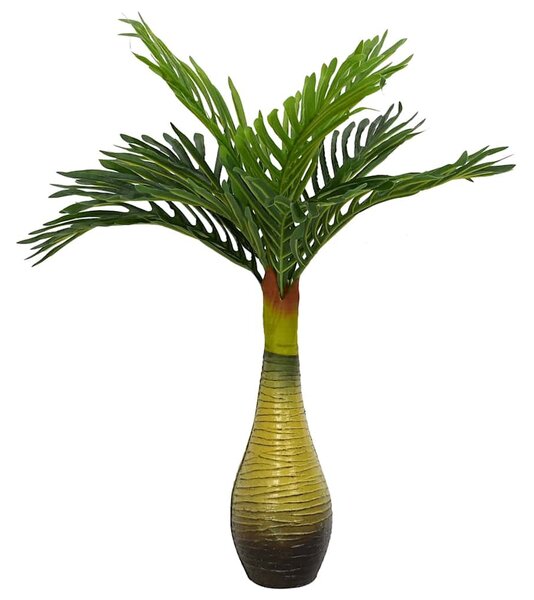 Zöld mesterséges pálmanövény 9 levéllel 70 cm
