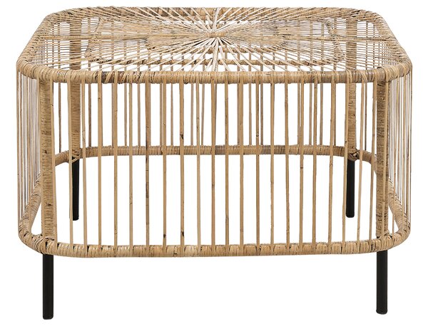 Kerti dohányzóasztal CESENATICO 67 cm 67 cm Rattan Természetes