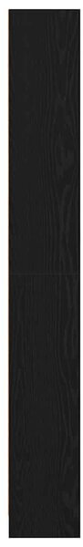 Fekete tölgy szerelt fa könyvespolc 40x24x176 cm