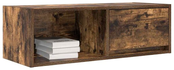 Füstös tölgy színű szerelt fa TV-szekrény 80x31x25,5 cm