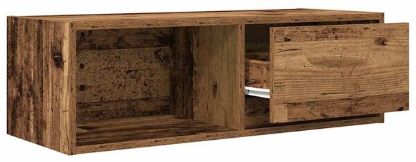 2 db antik fa szerelt fa fali TV-szekrény 80x31x25,5 cm