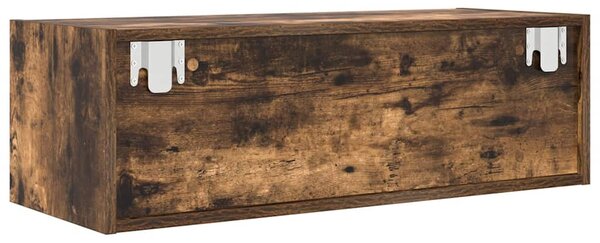Füstös tölgy színű szerelt fa TV-szekrény 80x31x25,5 cm