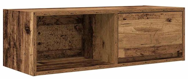 2 db antik fa szerelt fa fali TV-szekrény 80x31x25,5 cm