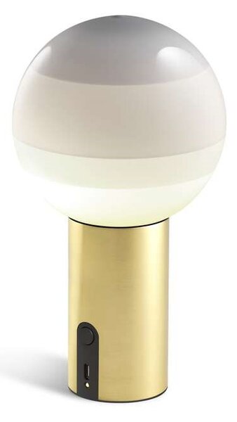 Marset - Dipping Light Portable Off-White/Brushed Brass - Lampemesteren