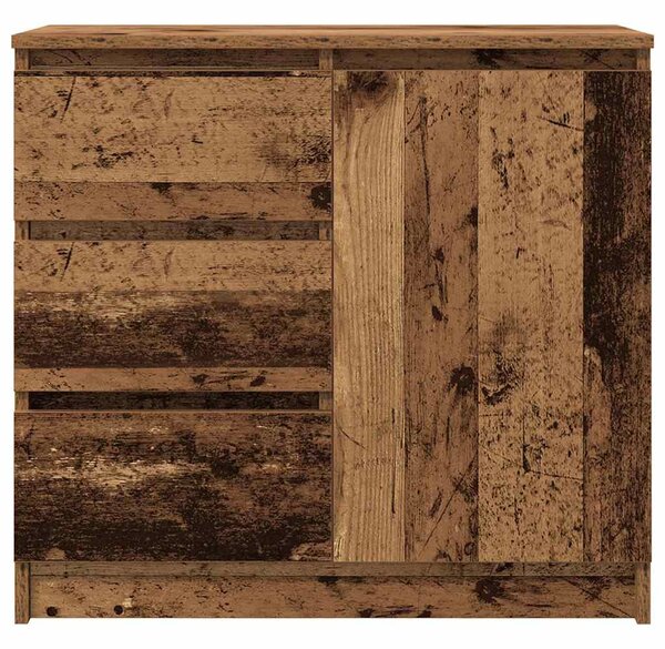 Antik fa szerelt fa tálalószekrény fiókos 71x35x65 cm