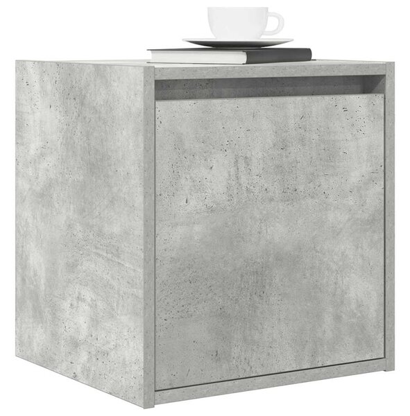 Betonszürke falra szerelhető éjjeliszekrény 38x34x40 cm