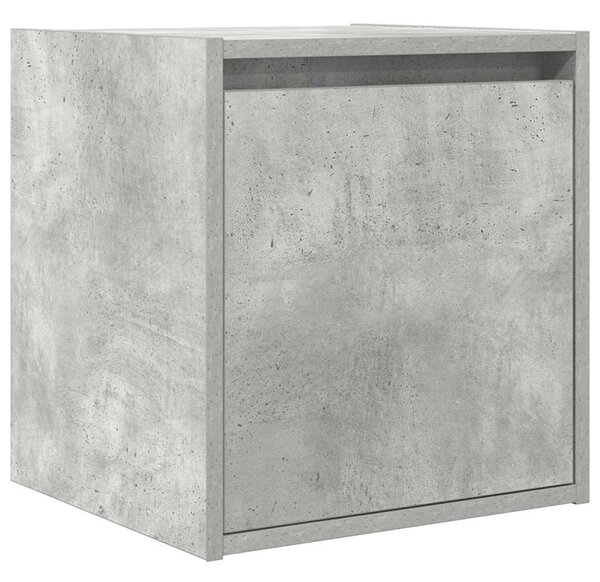 Betonszürke falra szerelhető éjjeliszekrény 38x34x40 cm