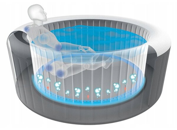 INTEX PureSPA Greywood Deluxe jacuzzi, 4 személyes 196 x 71 [cm]