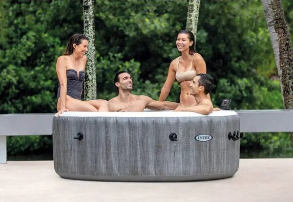 INTEX PureSPA Greywood Deluxe jacuzzi, 4 személyes 196 x 71 [cm]