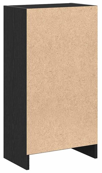 Fekete tölgy szerelt fa könyvespolc 40x24x76 cm