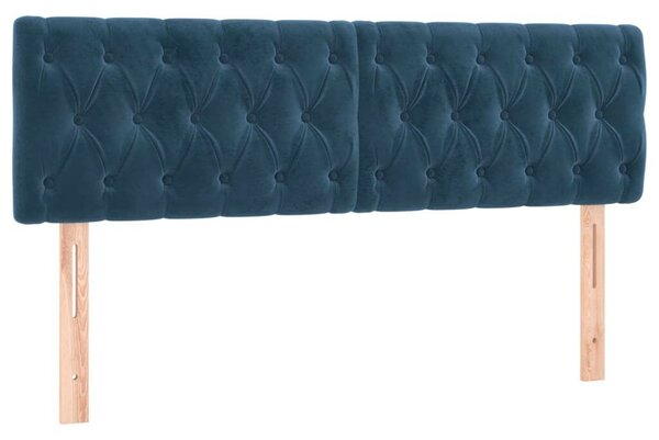 Bársony Fejtámla LED-del - Sötétkék - 144cm