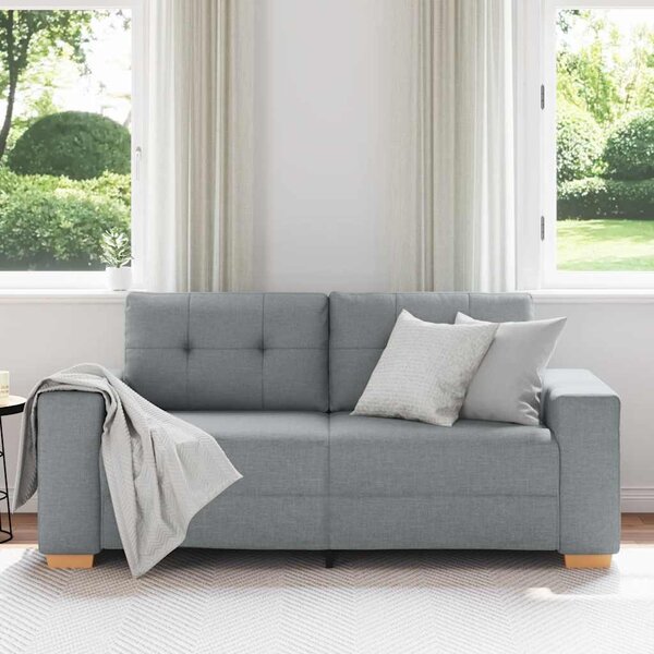 Világosszürke szövet loveseat kanapé 180x77x82 cm
