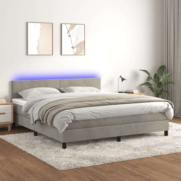 HomeSweetHome LED-es Bársony Ágy - 160x200 cm