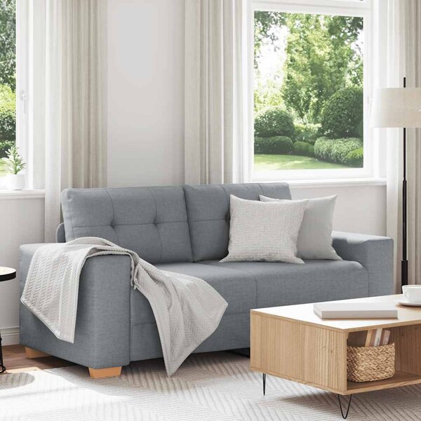 Világosszürke szövet loveseat kanapé 180x77x82 cm