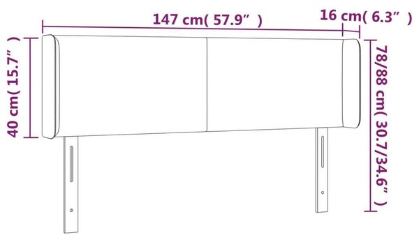Bársony LED Fejtámla - Rózsaszín - 147cm