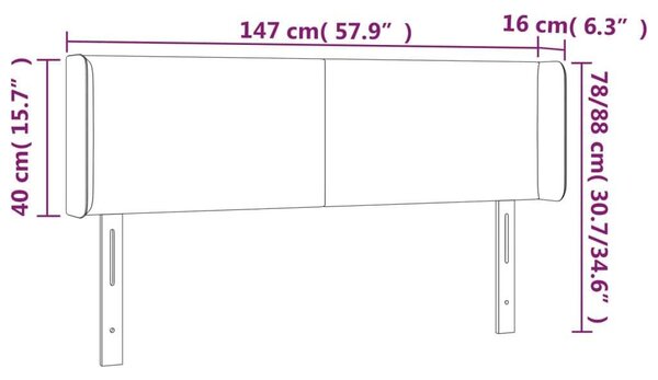 Bársony LED Fejtámla - Rózsaszín - 147cm