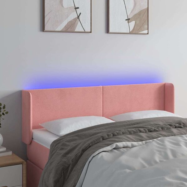 Bársony LED Fejtámla - Rózsaszín - 147cm