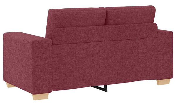 Borvörös szövet loveseat kanapé 160x77x82 cm