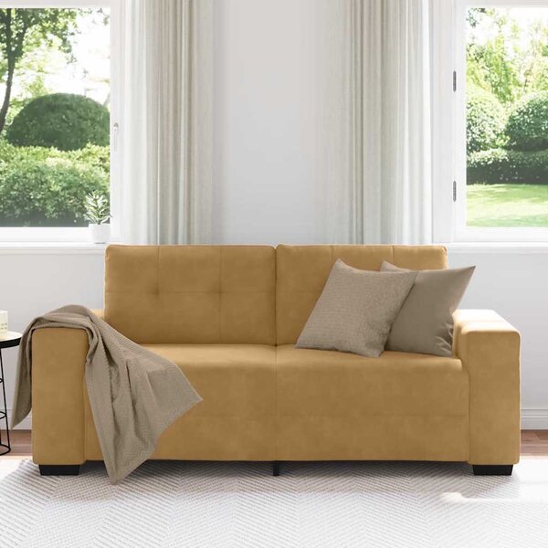 Barna bársony loveseat kanapé 180x77x82 cm