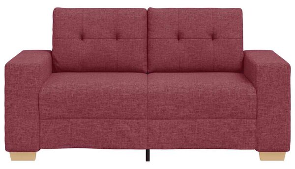 Borvörös szövet loveseat kanapé 160x77x82 cm