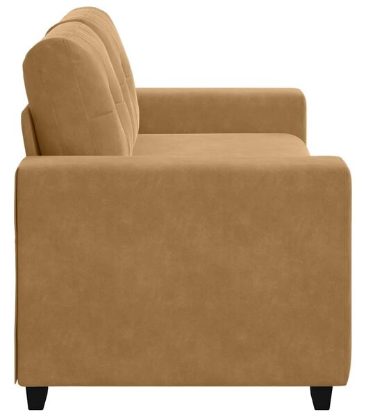 Barna bársony loveseat kanapé 180x77x82 cm