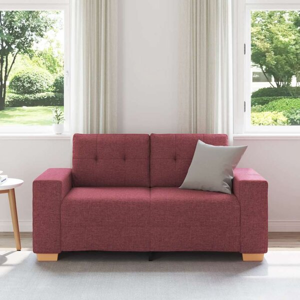 Borvörös szövet loveseat kanapé 160x77x82 cm