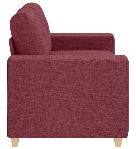 Borvörös szövet loveseat kanapé 160x77x82 cm