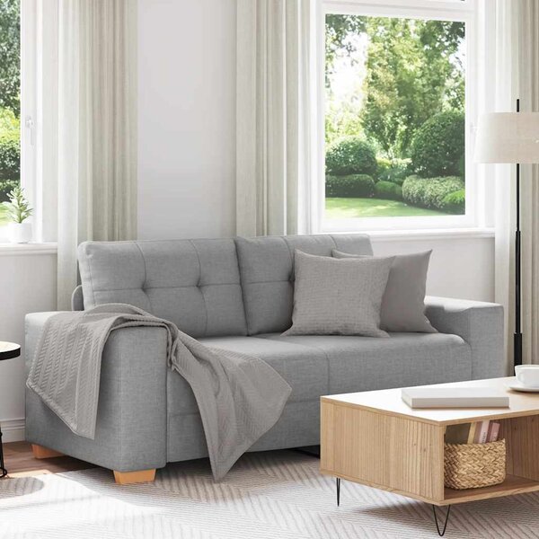 Felhőszürke szövet loveseat kanapé 180x77x82 cm