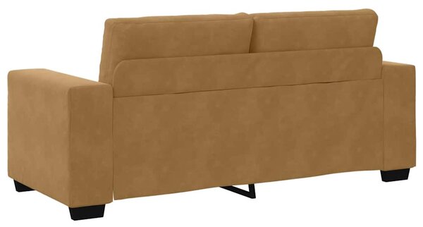 Barna bársony loveseat kanapé 180x77x82 cm
