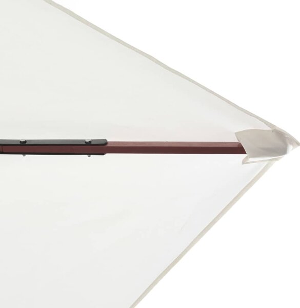 Krémfehér napernyő fa rúddal 200 x 300 cm