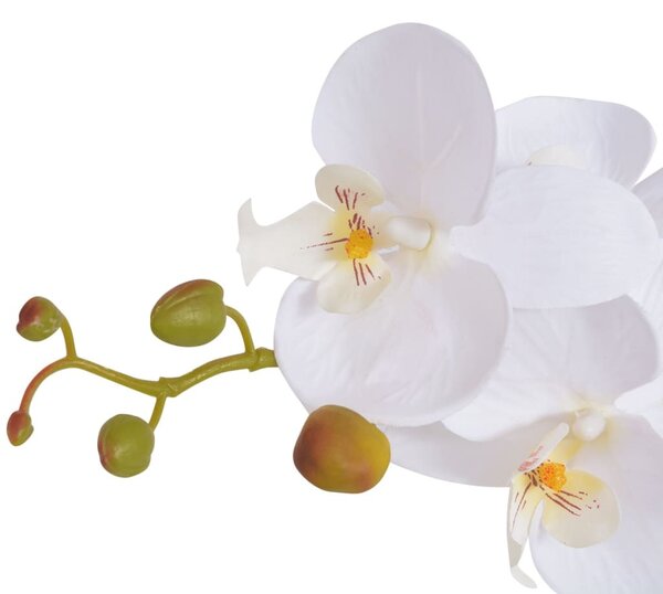 Műorchidea virágcseréppel 30 cm fehér